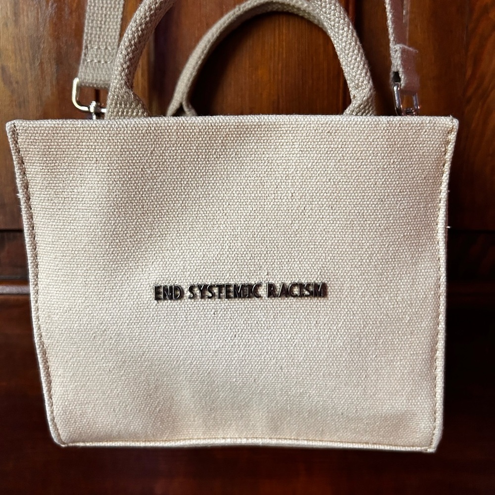 Brandon Blackwood Tan Canvas Tote - Picture 2 of 12